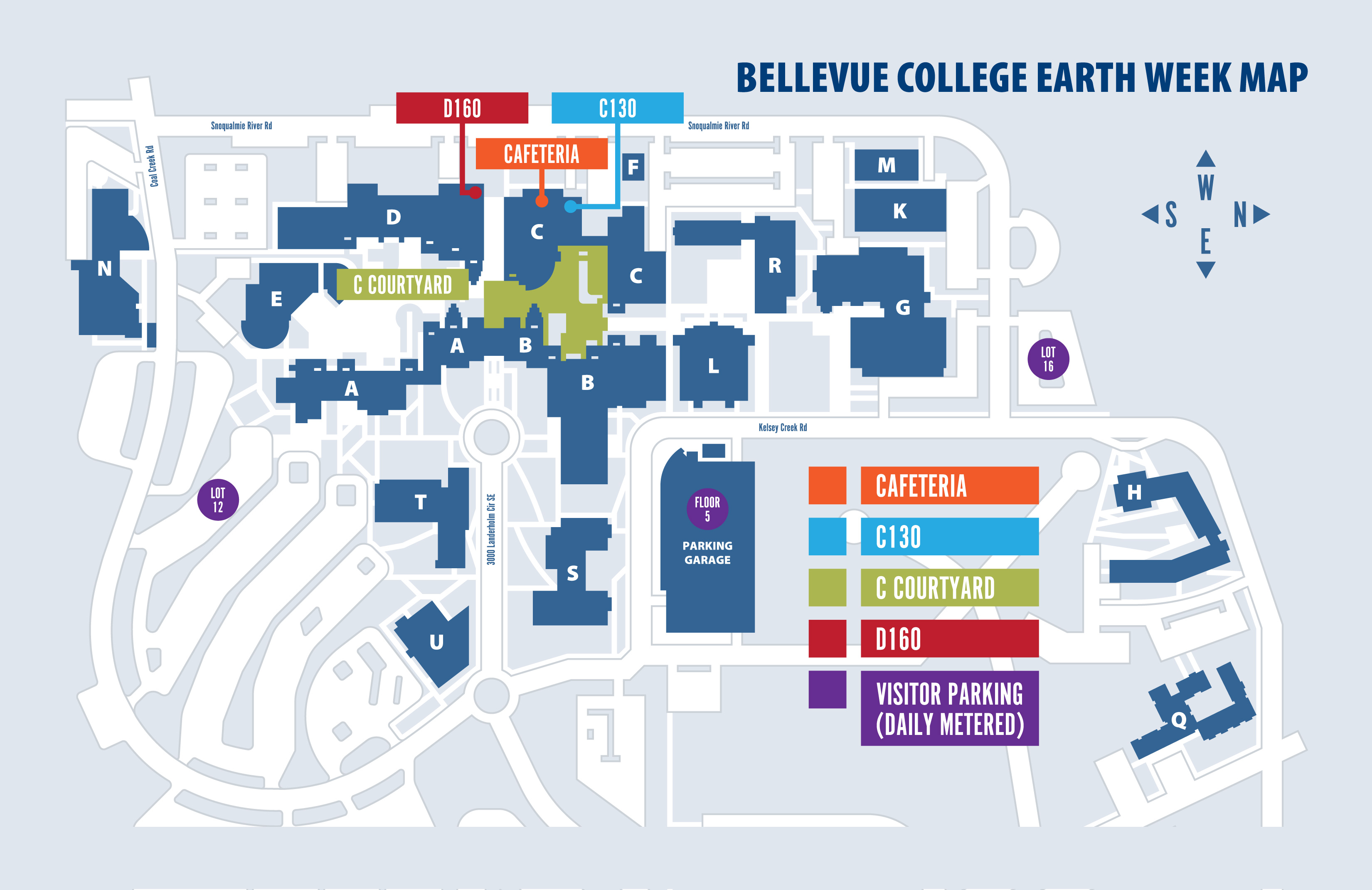 Bellevue College Earth Month Map